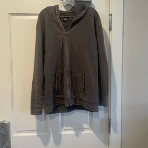 Prana Charcoal Zip-Up Sweater